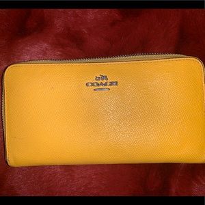Yellow coach wallet